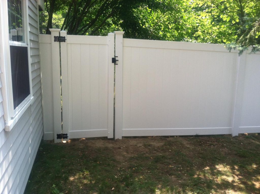 White Vinyl Privacy walk gate_0 Reliable Fence