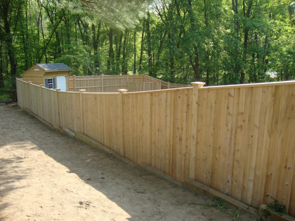 6' high traditional cedar board fence Reliable Fence