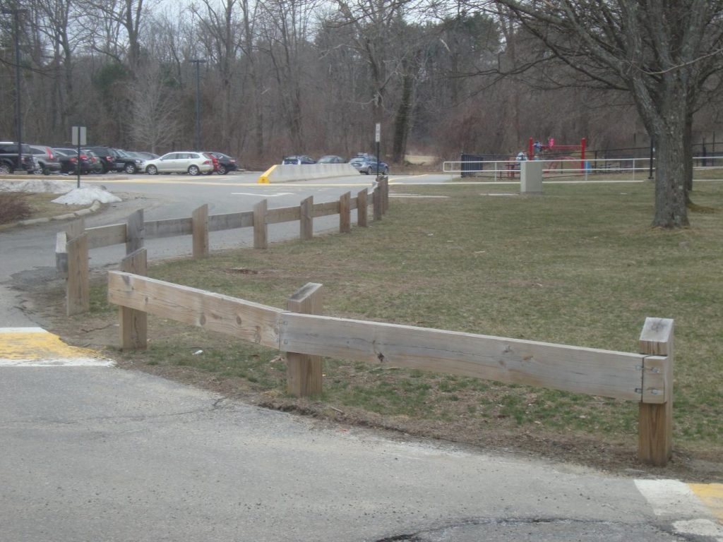 Commercial wood guard rail2 Reliable Fence